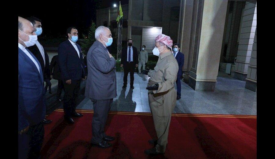 مسعود بارزانی پس از دیدار با ظریف چه گفت؟، عکس مسعود بارزانی پس از ملاقات با ظریف چه گفت؟، عکس