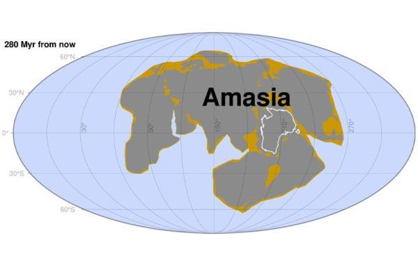 اَبَرقاره آماسیا تا 300 میلیون سال دیگر تشکیل می گردد